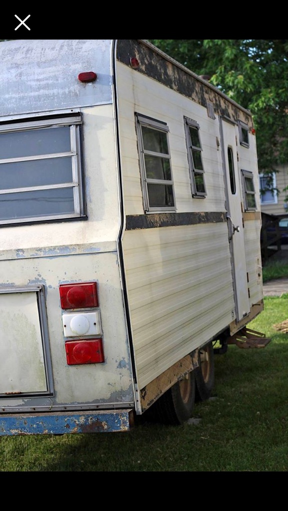old vintage camper trailer rear tail lights