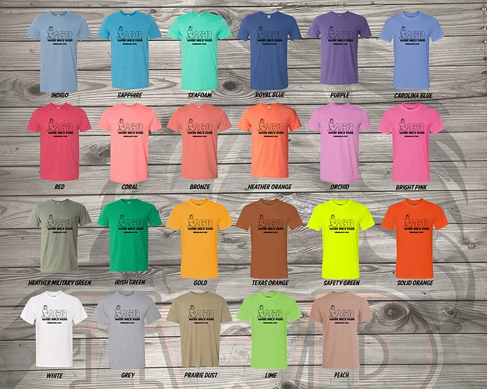 Naked Girls Radio Tee Shirt Colors