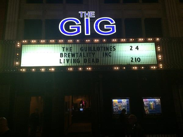 The Guillotines at The Gig marquee